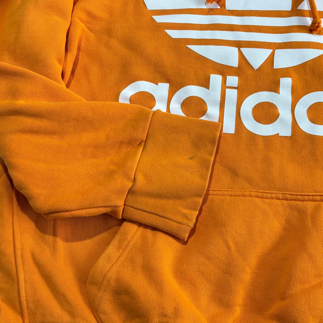 아디다스 파이어버드 오렌지 주황 빅 로고 후드티 상품이미지5
