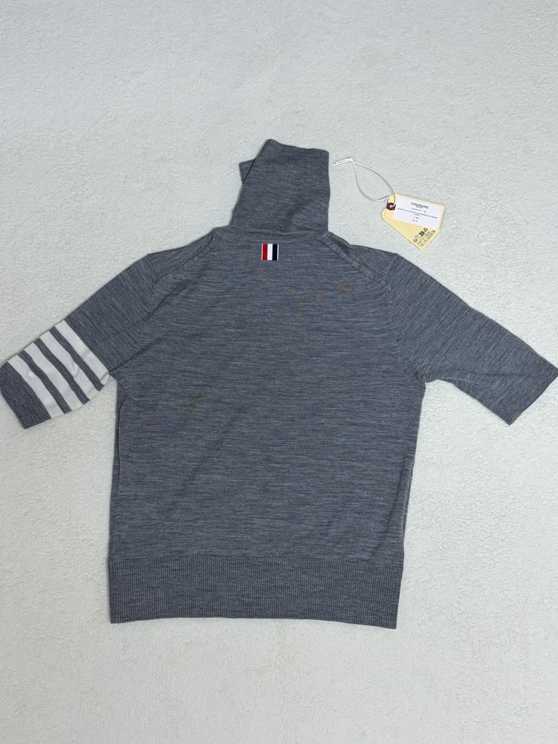 (새거급) 톰브라운 메리노울 여성 반팔 니트 40 톰브라운 여성 니트 상품이미지5