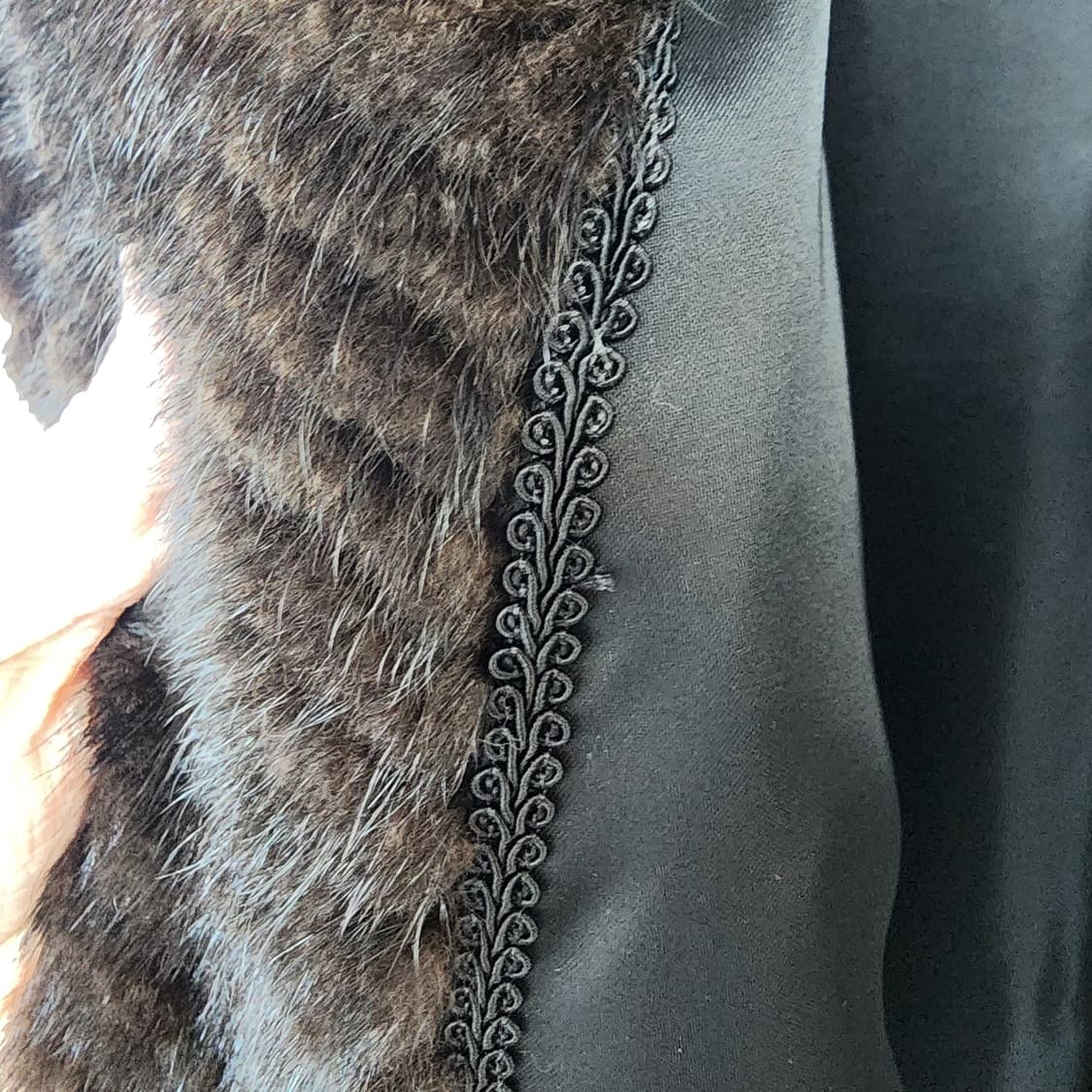 명품 SAGA 밍크 롱코트 헤링본 패턴 상품이미지7