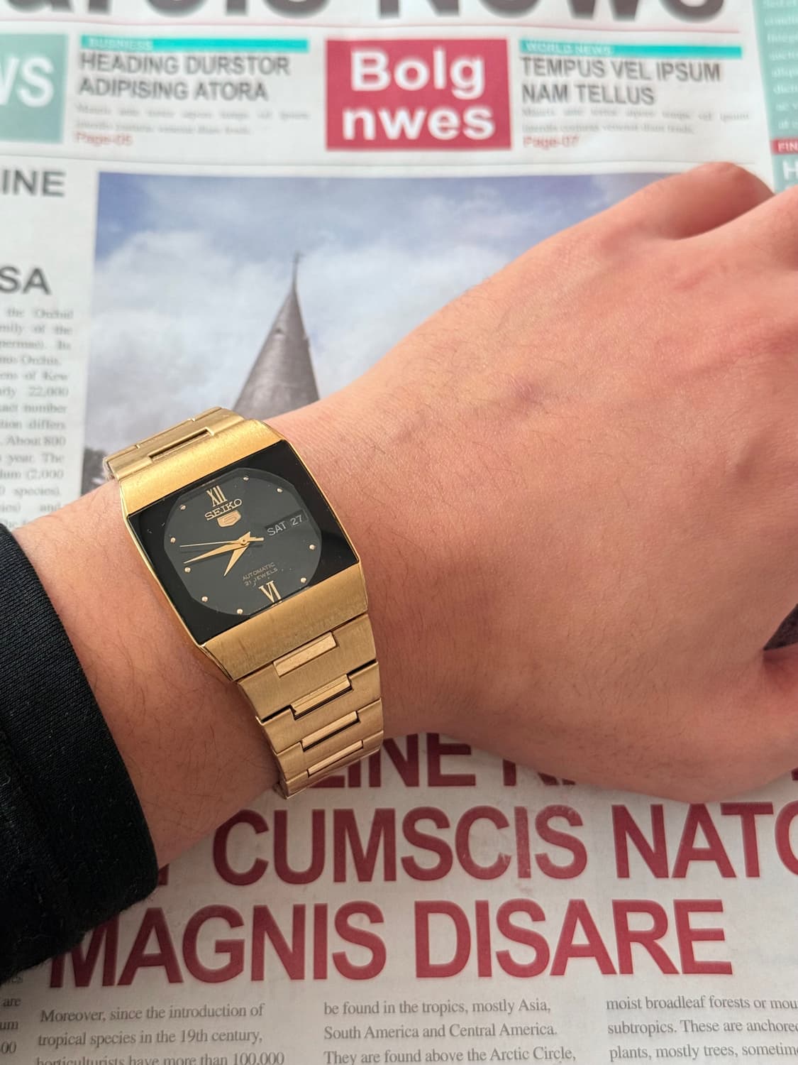 세이코 Seiko 스퀘어 골드 오토매틱 상품이미지4