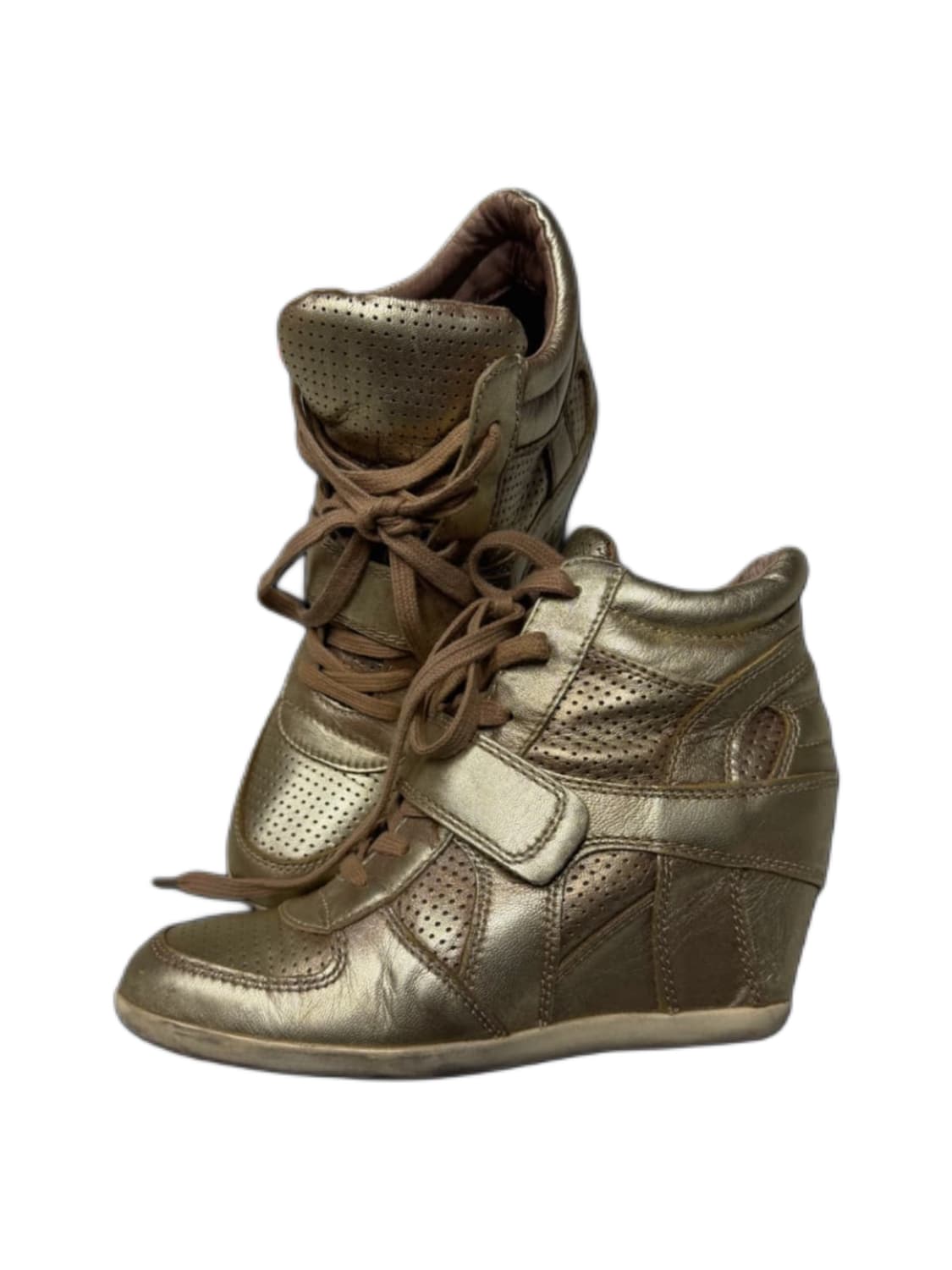 ASH 보위 웨지힐 하이탑스니커즈 메탈릭골드 상품이미지3