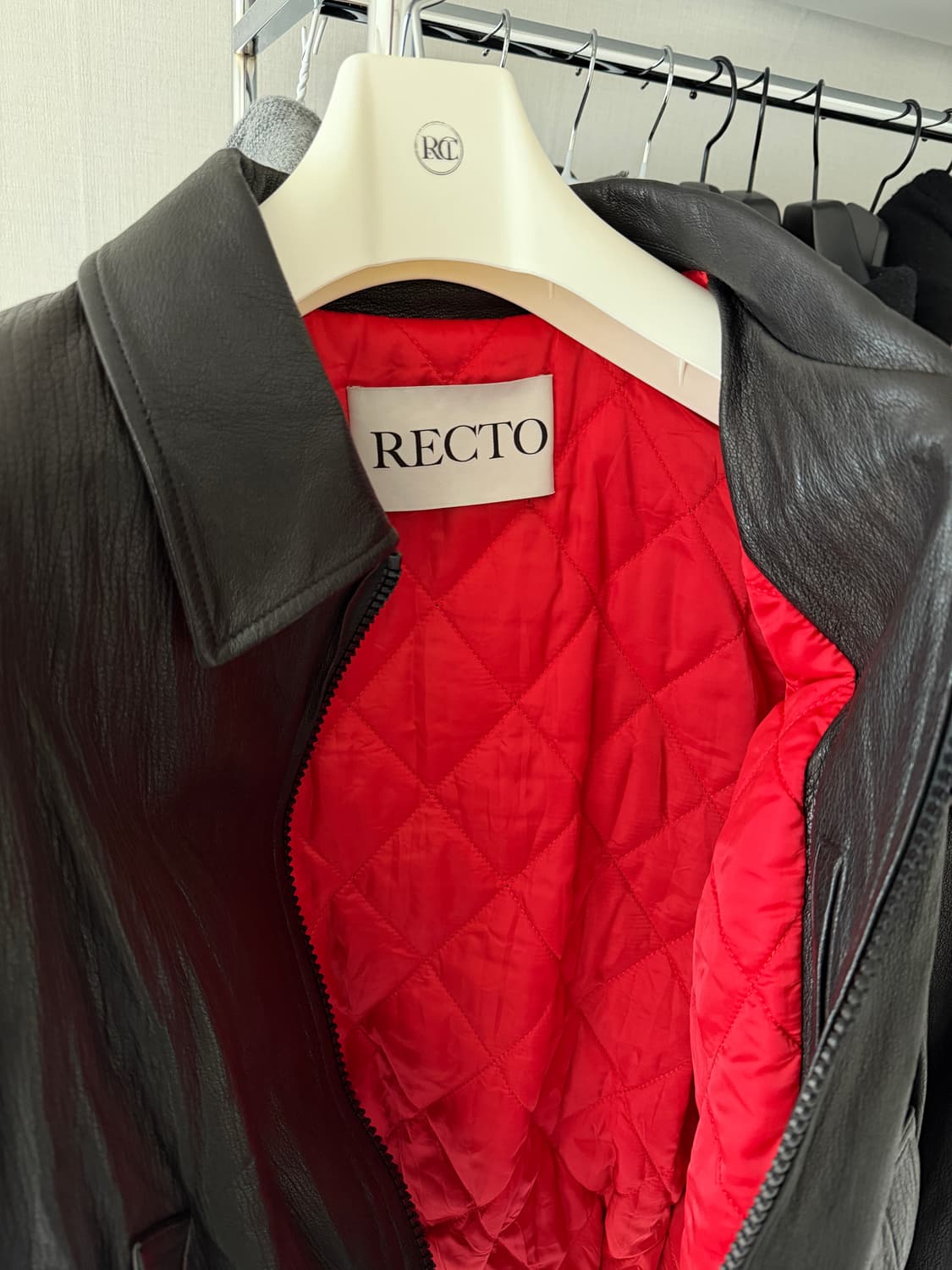 렉토 벤 크링클 레더 자켓 XL 상품이미지5