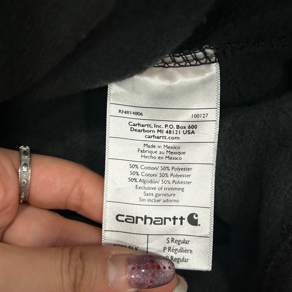 Carhartt 칼하트 릴렉스핏 블랙 반집업 상품이미지6