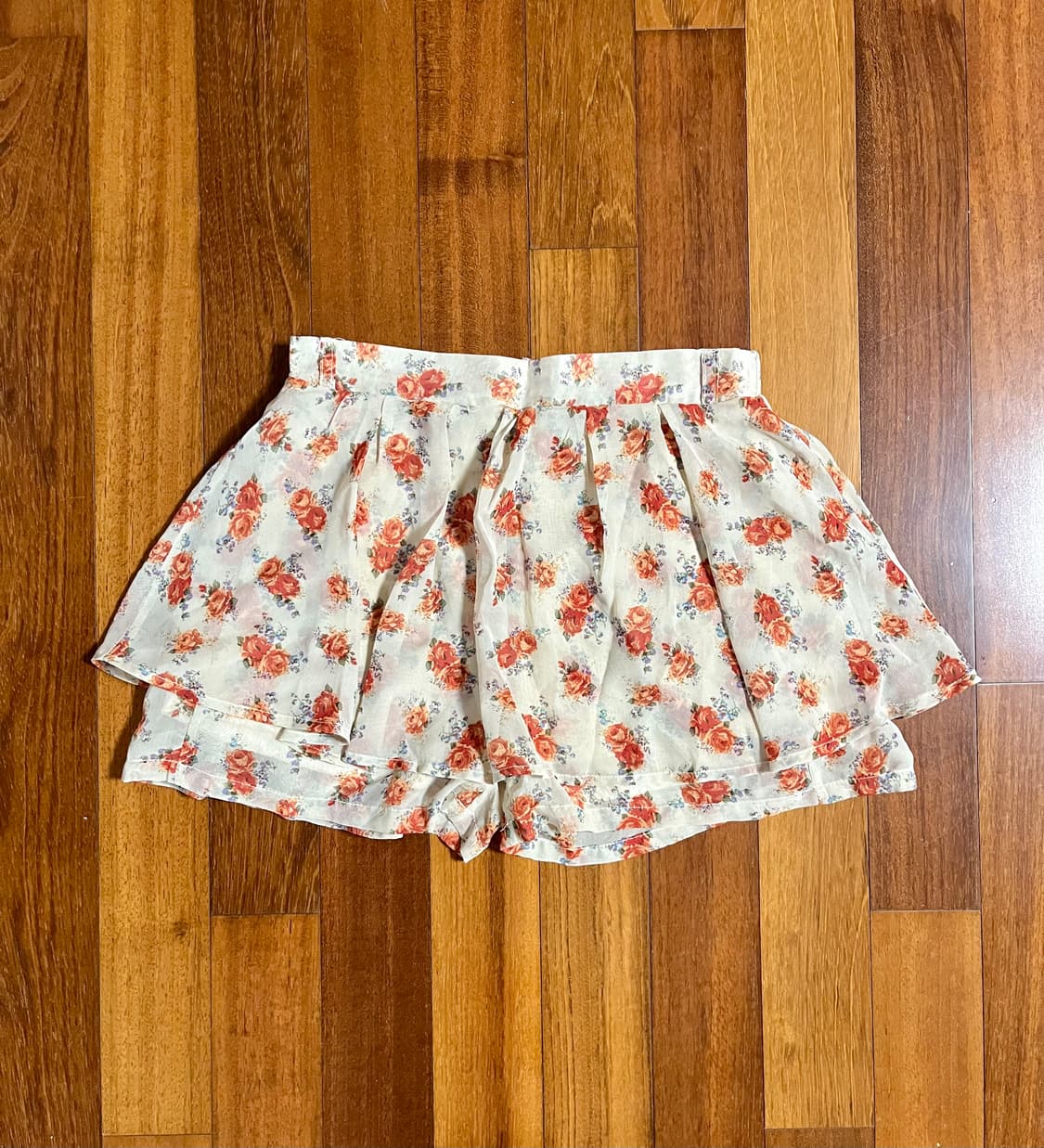 일브 플라워 플로럴 큐롯 팬츠스커트숏스페어리모리하구미코코모리빈티지엑시즈팜 상품이미지1
