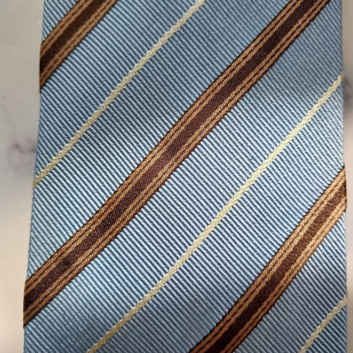 알테아 실크 블루 스트라이프 넥타이 8.5cm A+~A등급 K2303 상품이미지9