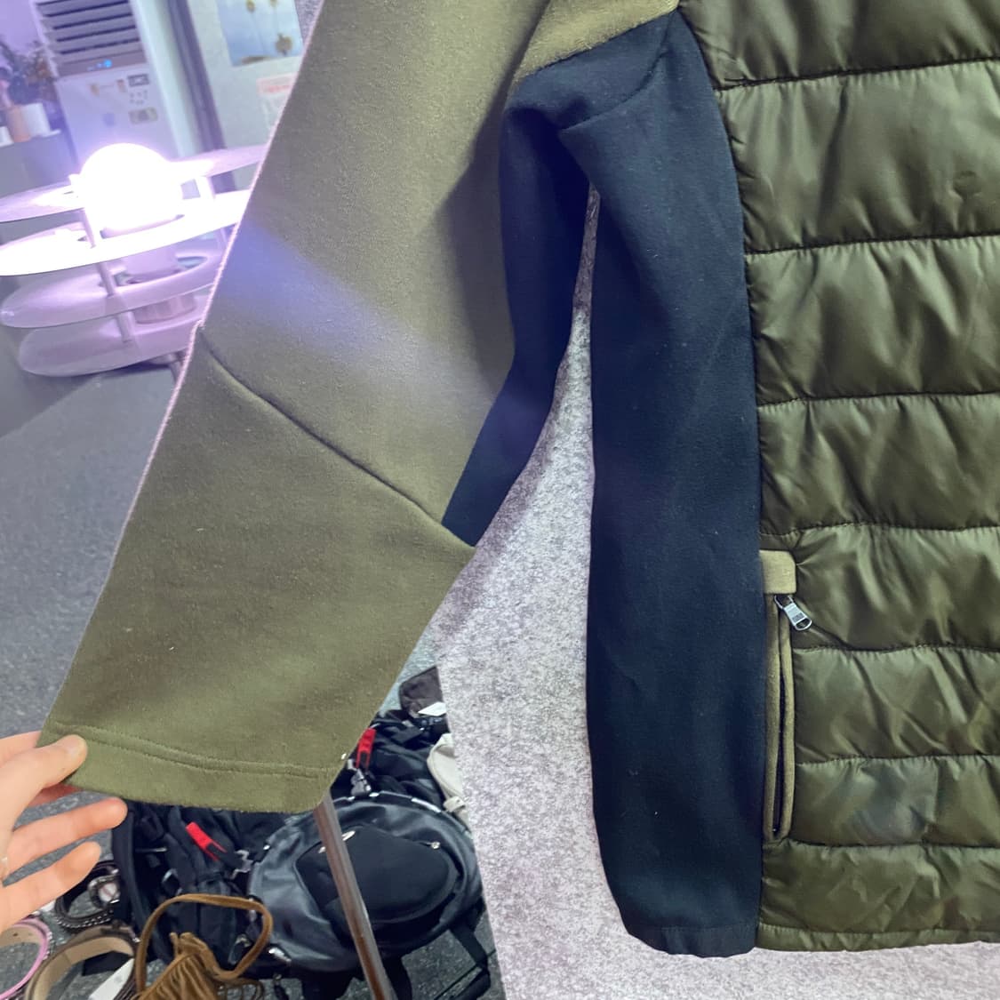 폴로랄프로렌 포니로고 패디드 테크 풀집 카키 자켓 B4213 상품이미지6