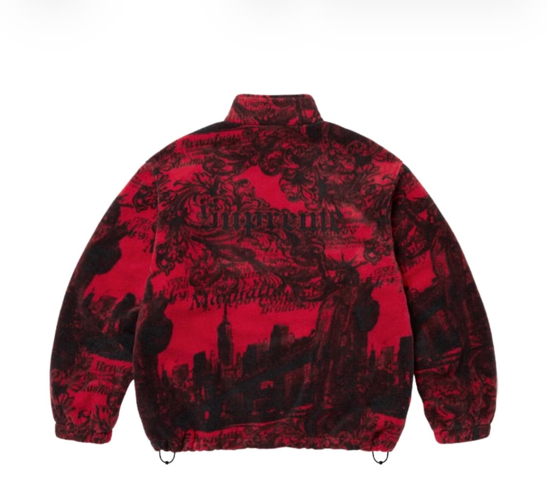 슈프림 뉴욕 플리스 자켓 레드 25fw 상품이미지2