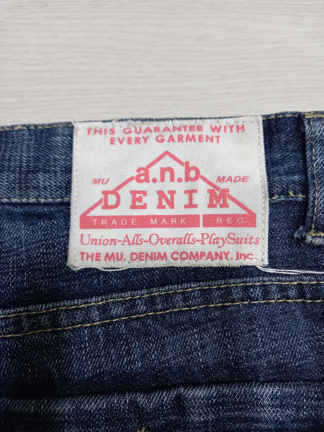32 a.n.b DENIM 데미지워싱 와이드 크롭진 32-220 상품이미지5