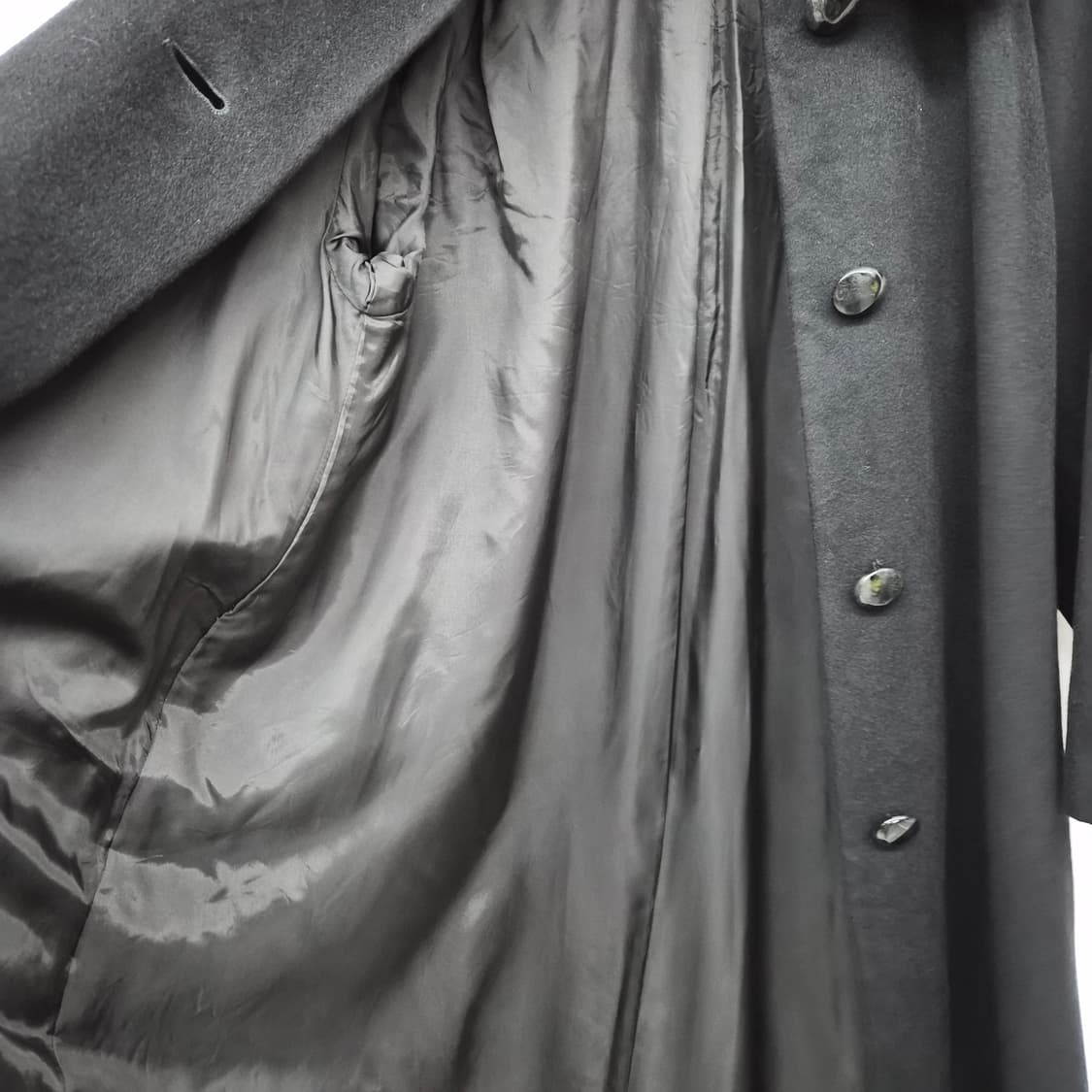 캐시미어 100% 블랙 밍크 퍼 롱 코트 여성 M 상품이미지8