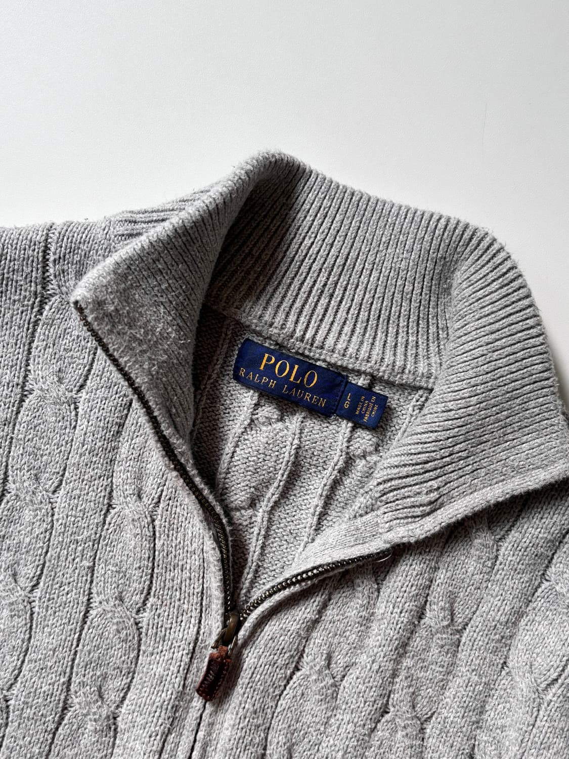 Polo 폴로 랄프로렌 신형 그레이컬러 케이블 하프집업 상품이미지7
