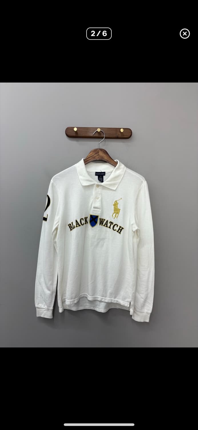 폴로 랄프로렌 블랙와치 롱 슬리브 카라티 H1636 상품이미지2