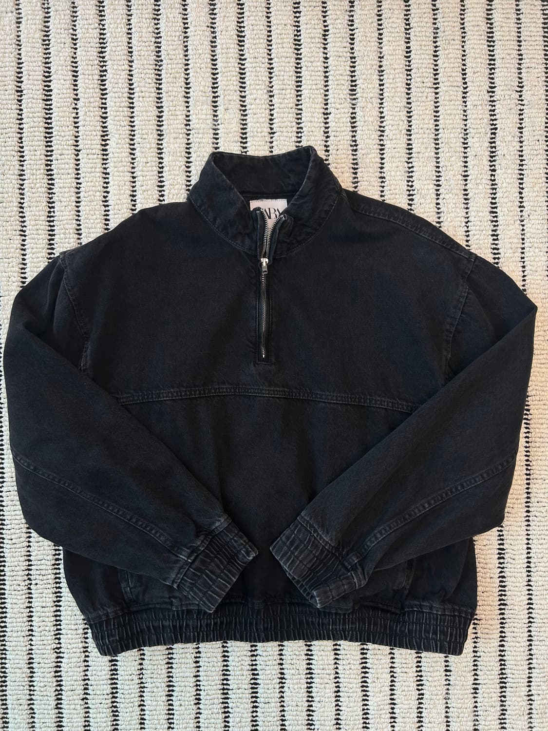 자라(zara) 흑청 데님 오버롤 상품이미지1