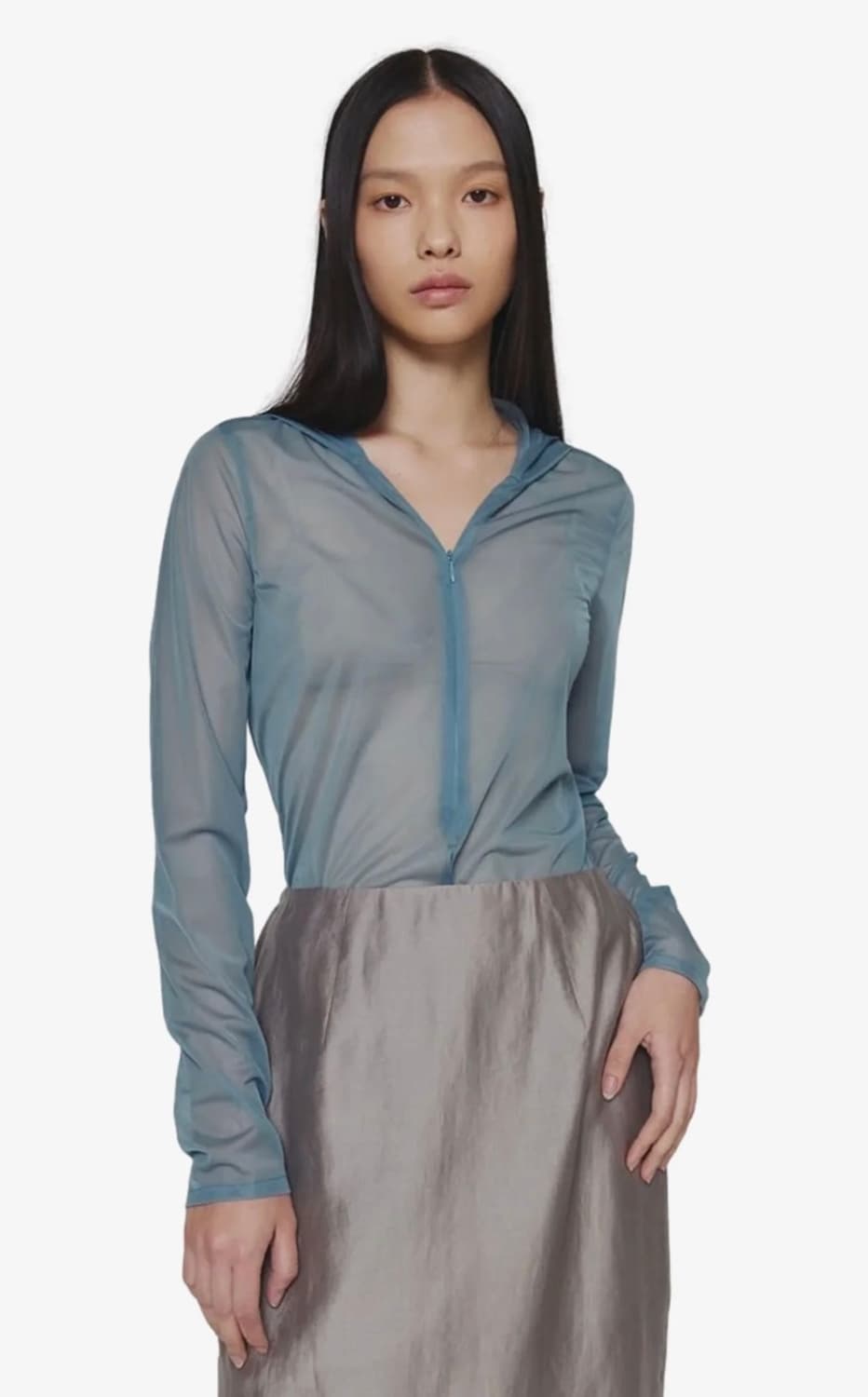아모멘토 시어 후드집업 라이트베이지 상품이미지2