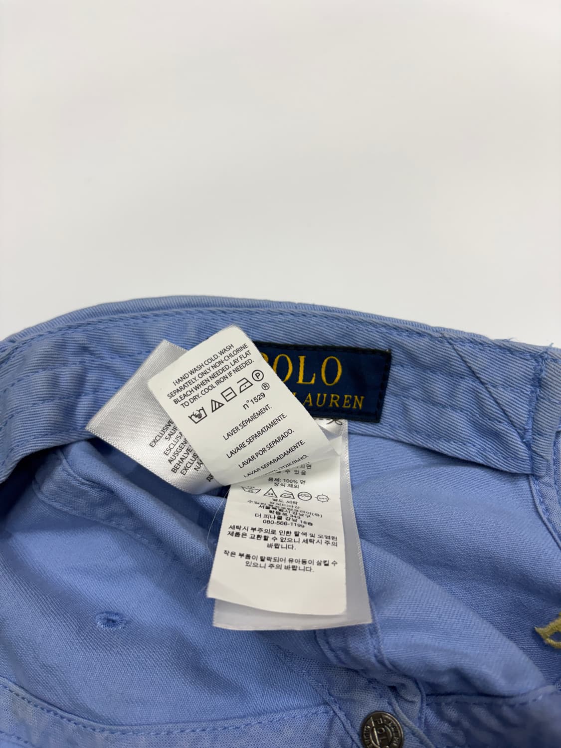 Polo 폴로 랄프로렌 스카이블루 볼캡 모자 상품이미지5