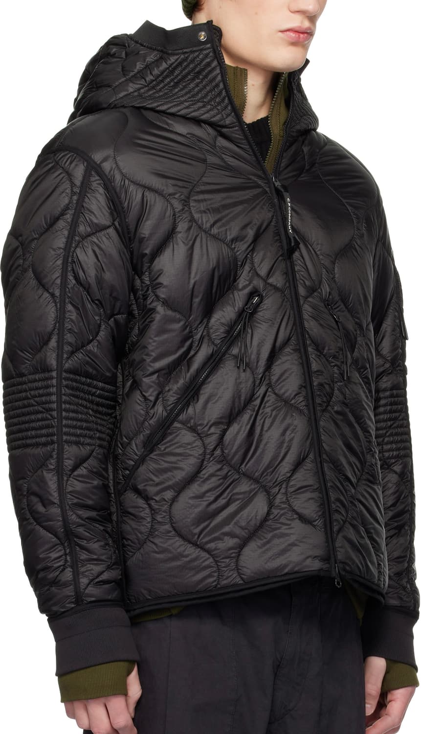 Cp컴퍼니 렌즈 라이너 패딩 블랙 L 상품이미지1