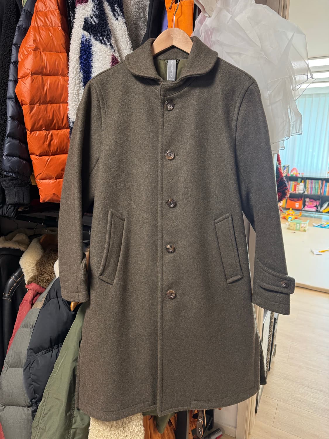 언어펙티드 밀리터리 A라인 코트 M 상품이미지5