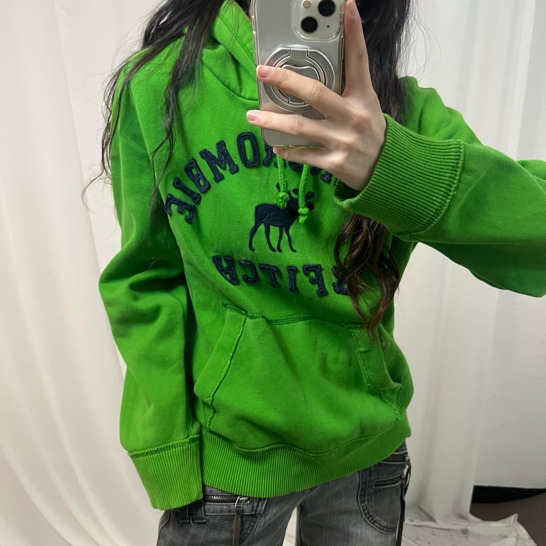 Abercrombie Green Hoodie 상품이미지3