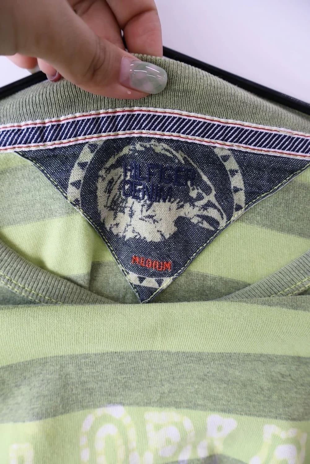 Tommy Hilfiger Green Stripe Tee 상품이미지8