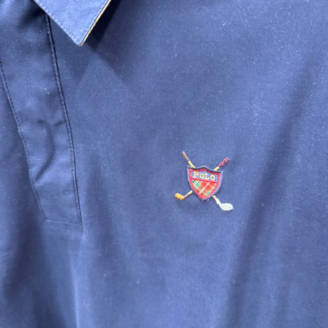 00s 폴로 랄프로렌 골프 나일론 풀오버 전면 로고 포인트 네이비 상품이미지5