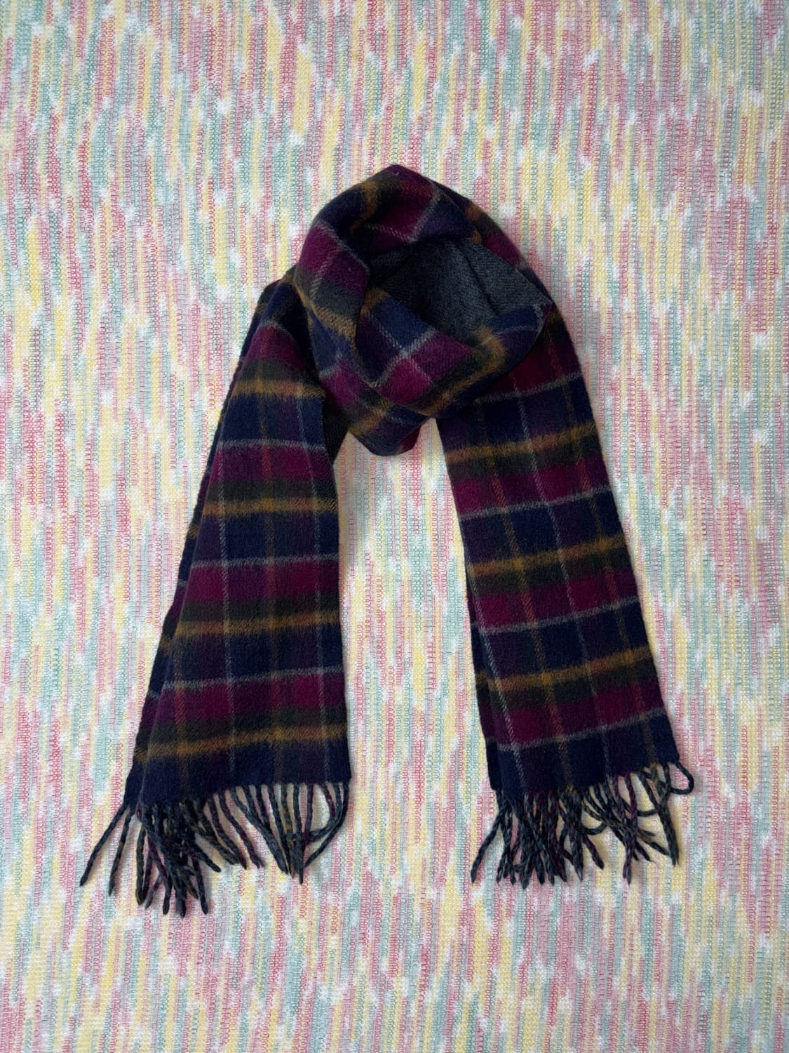 다채색 체크 머플러 상품이미지1