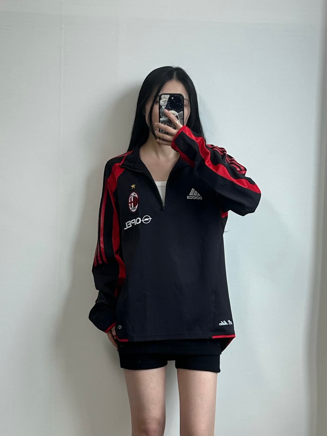 아디다스 ac밀란 오펠 검빨 블랙 트레이닝 탑 상품이미지1