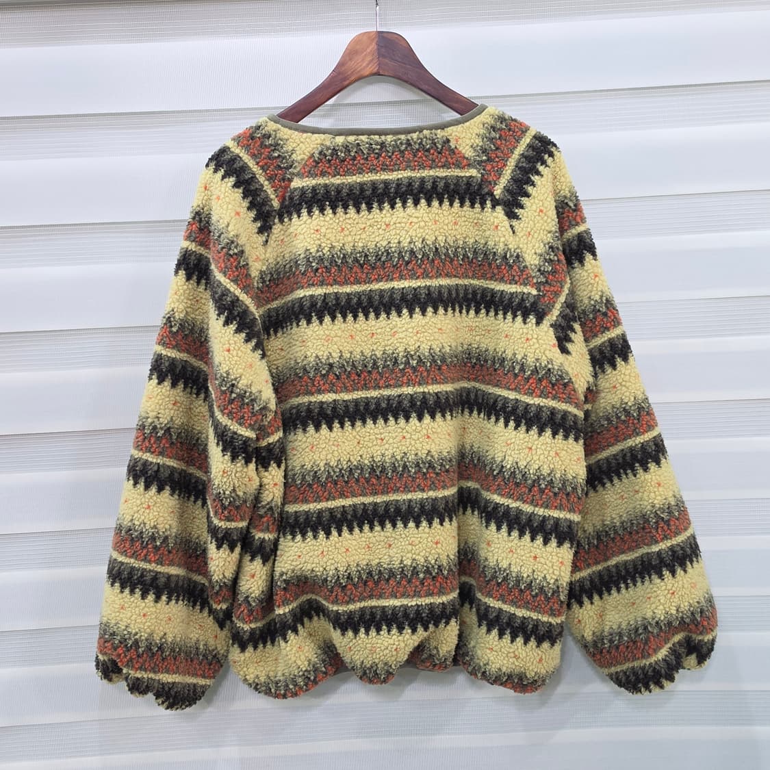 일본 Elcamino 노르딕 패턴 후리스 집업자켓- 우먼프리 상품이미지5