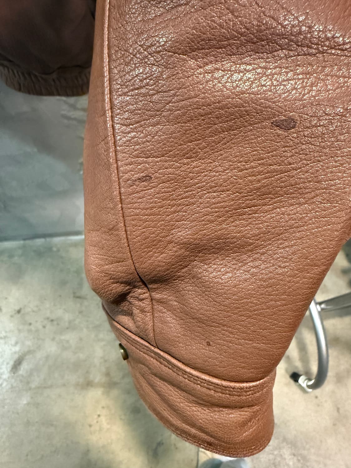 90년대 빈티지 사슴가죽 레더 워크 자켓 브라운 95 상품이미지9