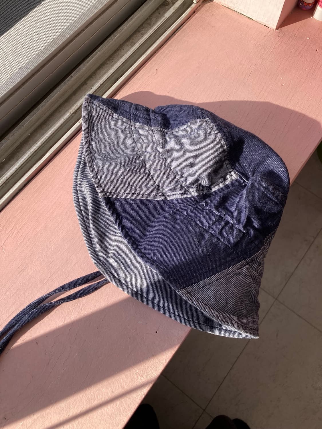  배색 데님 버킷햇 상품이미지4