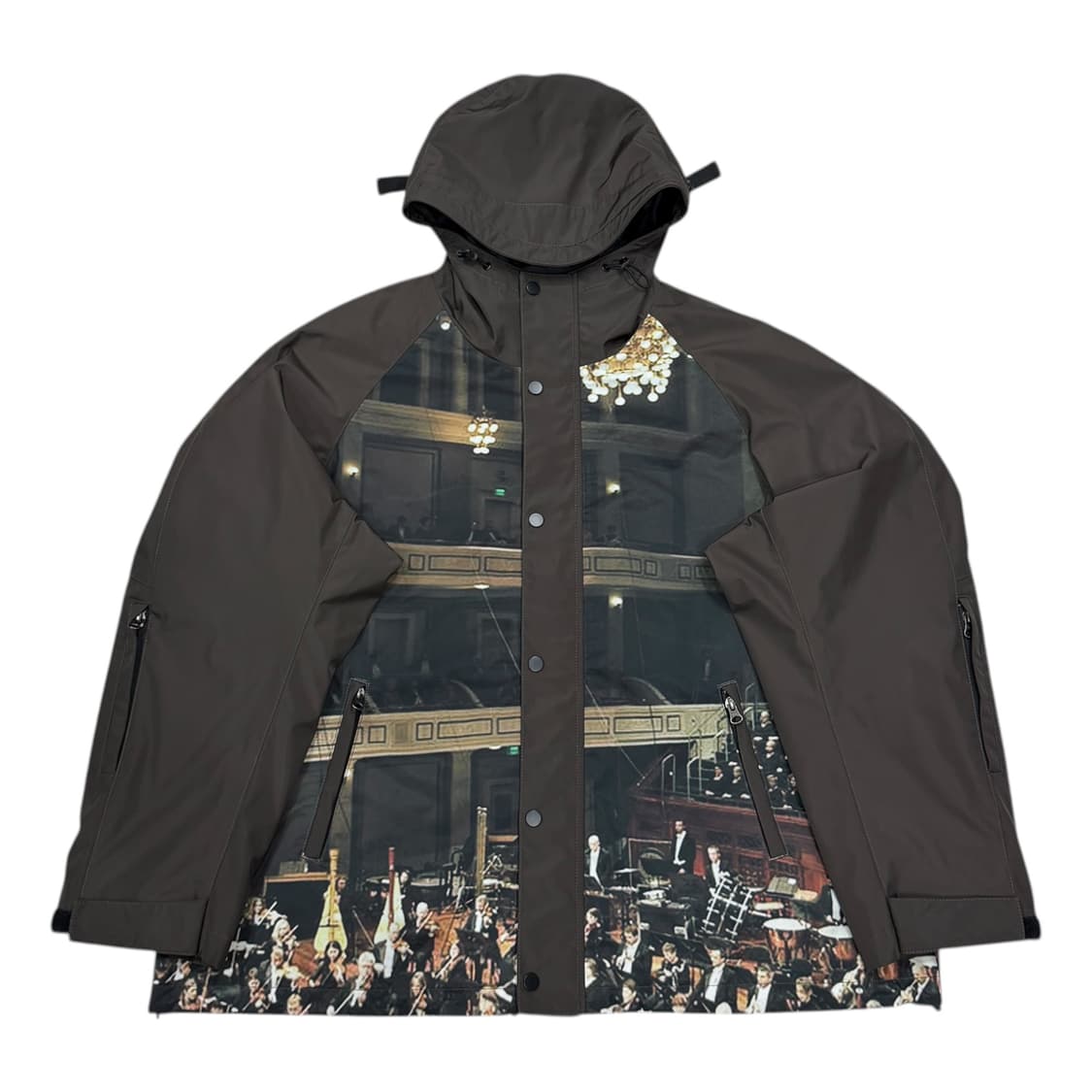 애프터프레이 밀리터리 후디 프린트 쉘 파카 바람막이 자켓 카키 L 상품이미지1