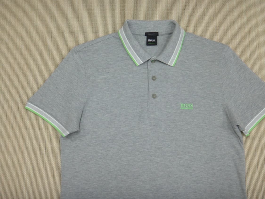 (M/95) 휴고보스 남성 카라넥 반팔 면 티셔츠 상품이미지3