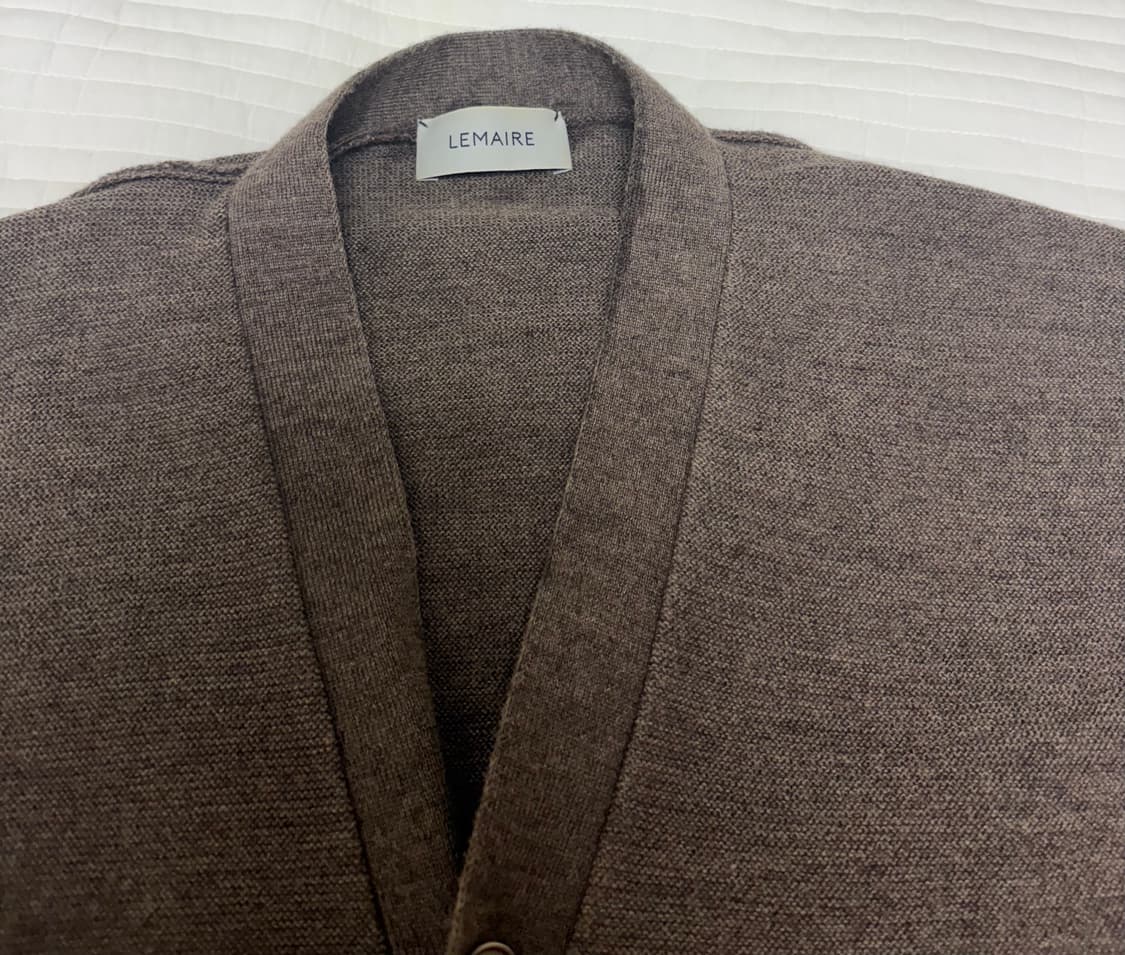 르메르 메리노 블렌드 가디건 모스그린멜란지 / XL 상품이미지5