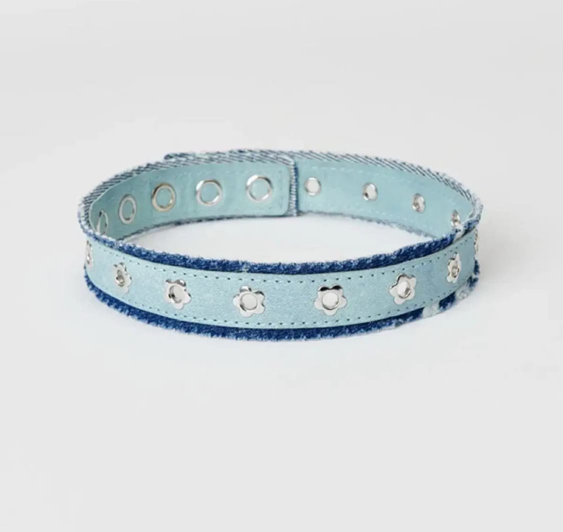 아워레가시 플라워 데님 초커 상품이미지1