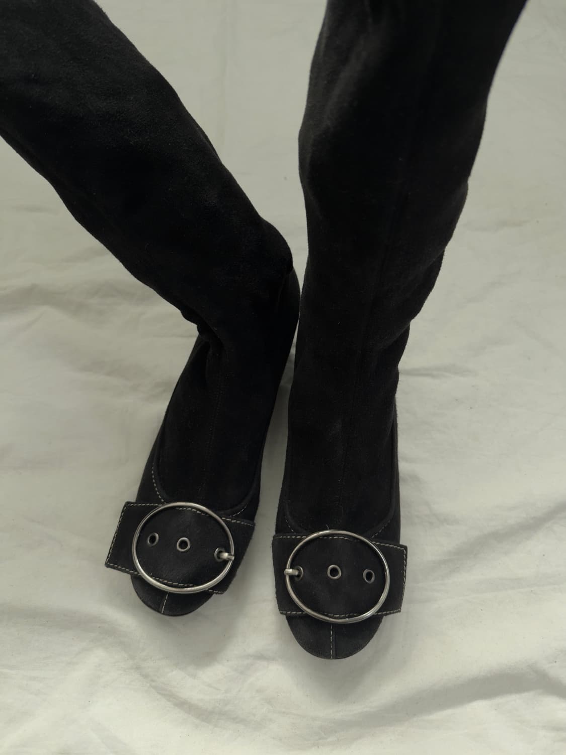 미우미우 프런트버클 스웨이드 롱부츠 상품이미지4