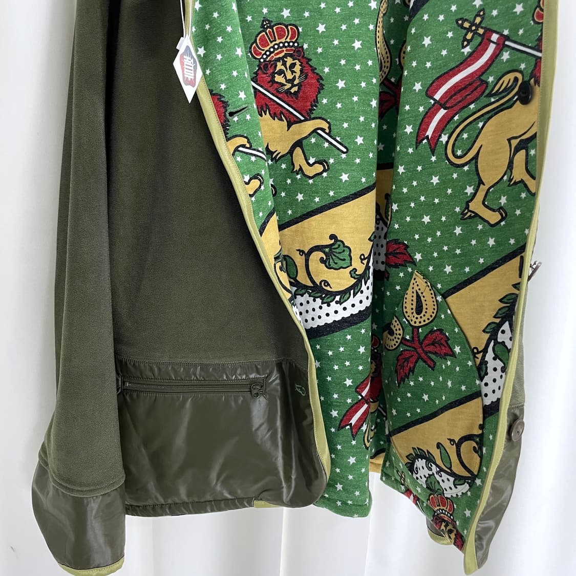 카키 리버시블 패턴 블루종 상품이미지6