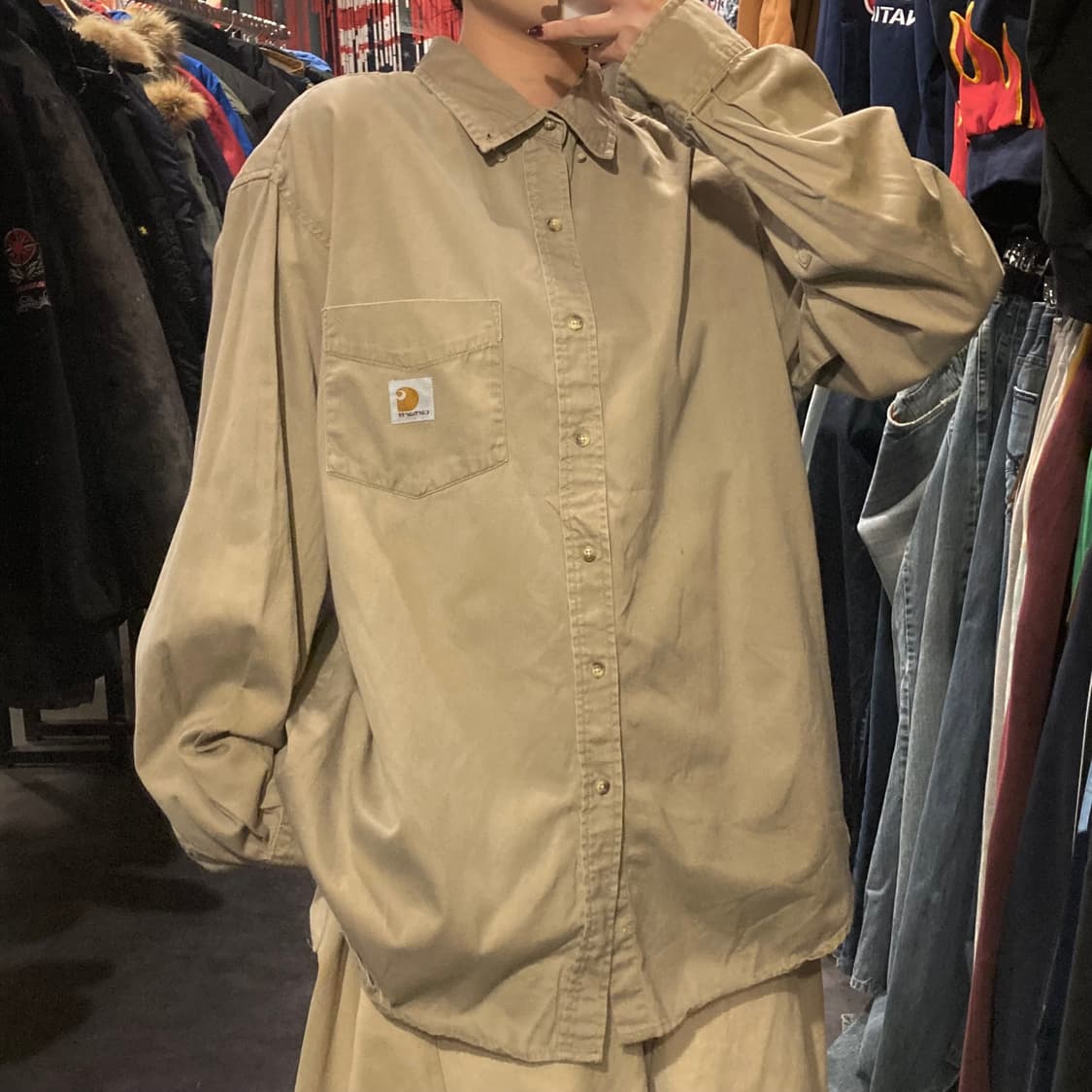 [IM] 칼하트 긴팔셔츠 베이지 상품이미지6