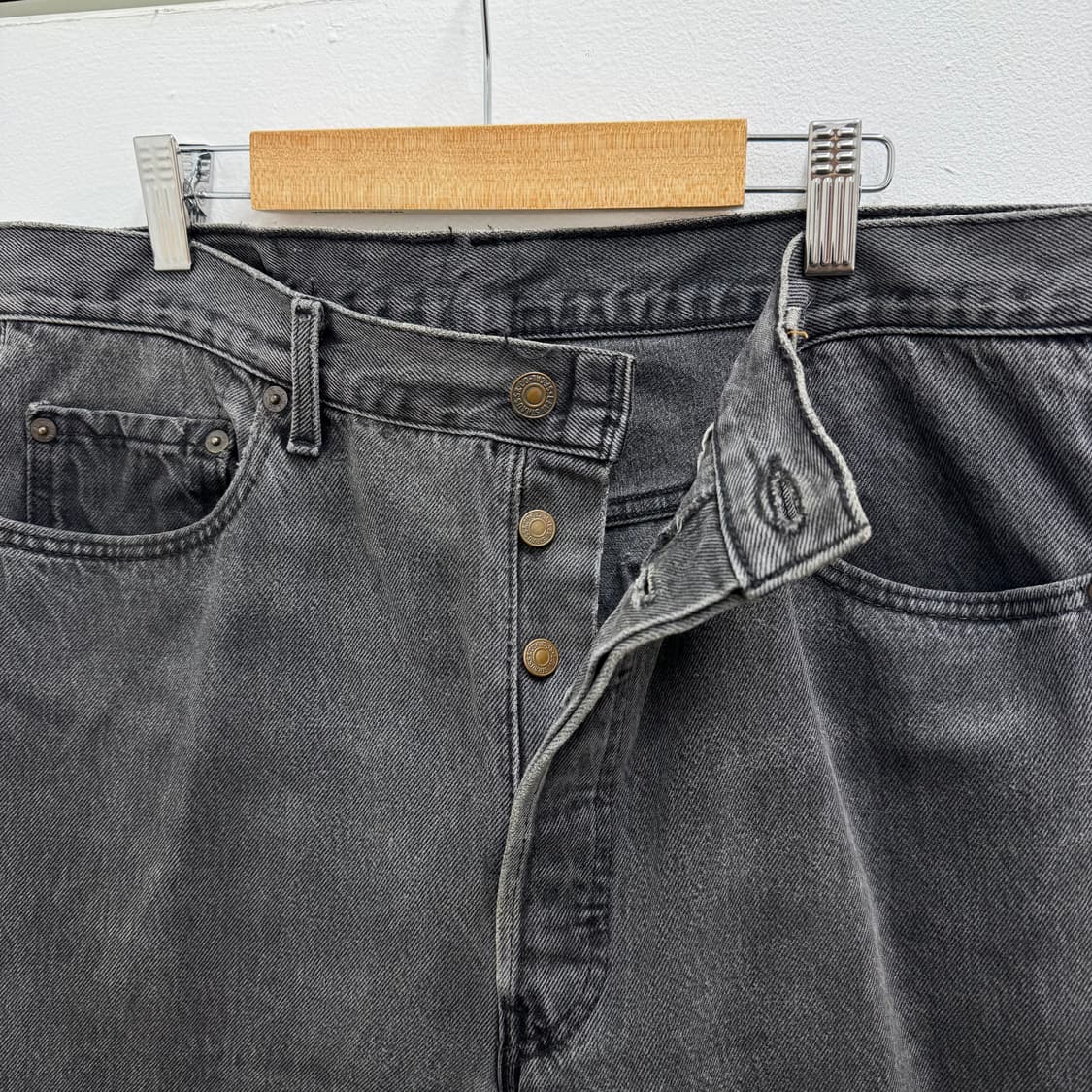 90s 리바이스 501 다크 그레이 데님 made in USA (34)  상품이미지3