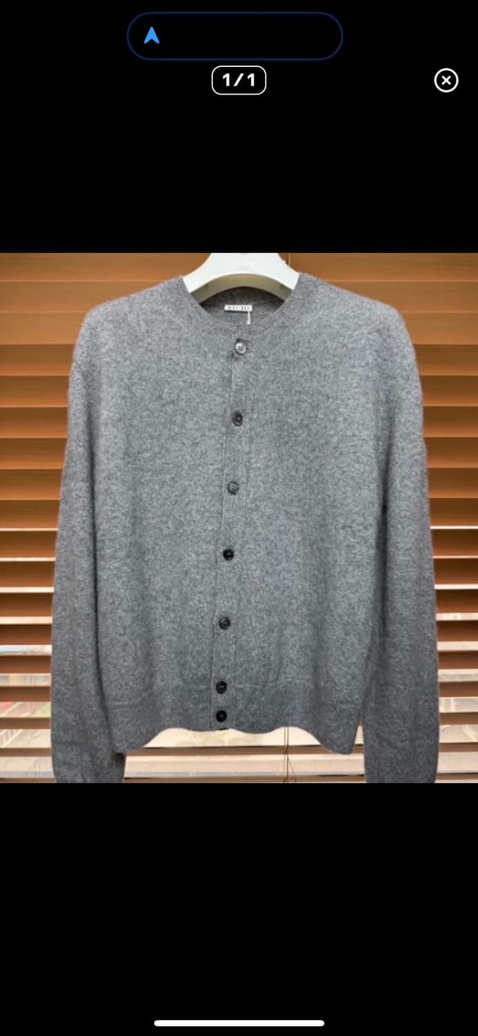 25FW 렉토 크루넥 레이어드 니트 가디건 멜란지 그레이 상품이미지1