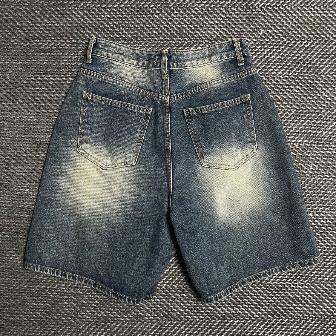 JJIM 빈티지 워싱 데님 버뮤다 팬츠y 5381 상품이미지3