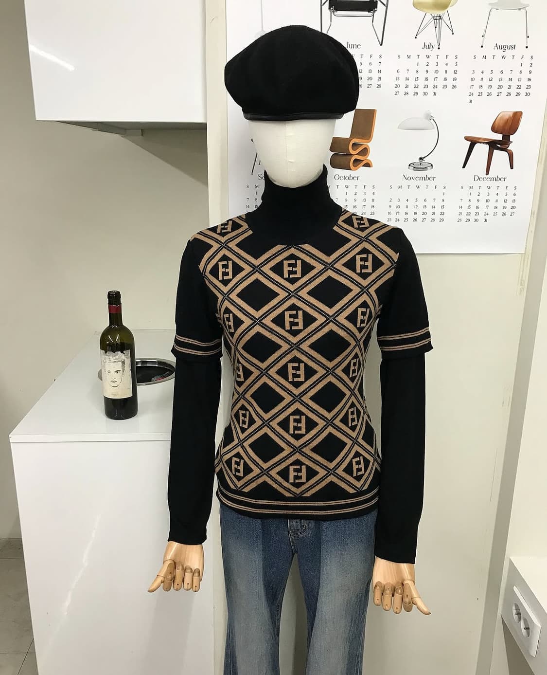 펜디 주카 패턴 목폴라 니트 상품이미지5