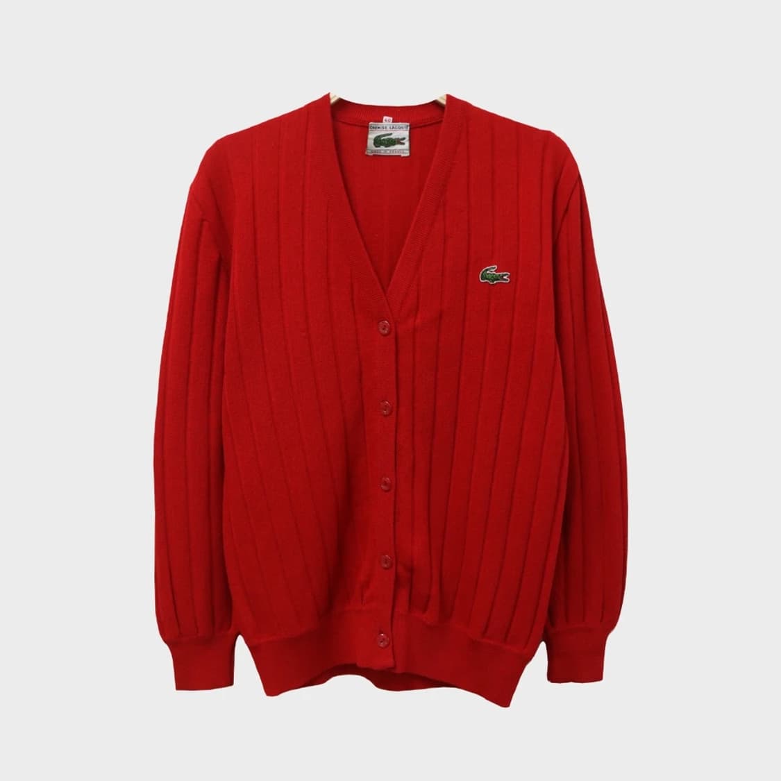 70-80'S 라코스테 브이넥 울 혼방 가디건 63334 상품이미지1