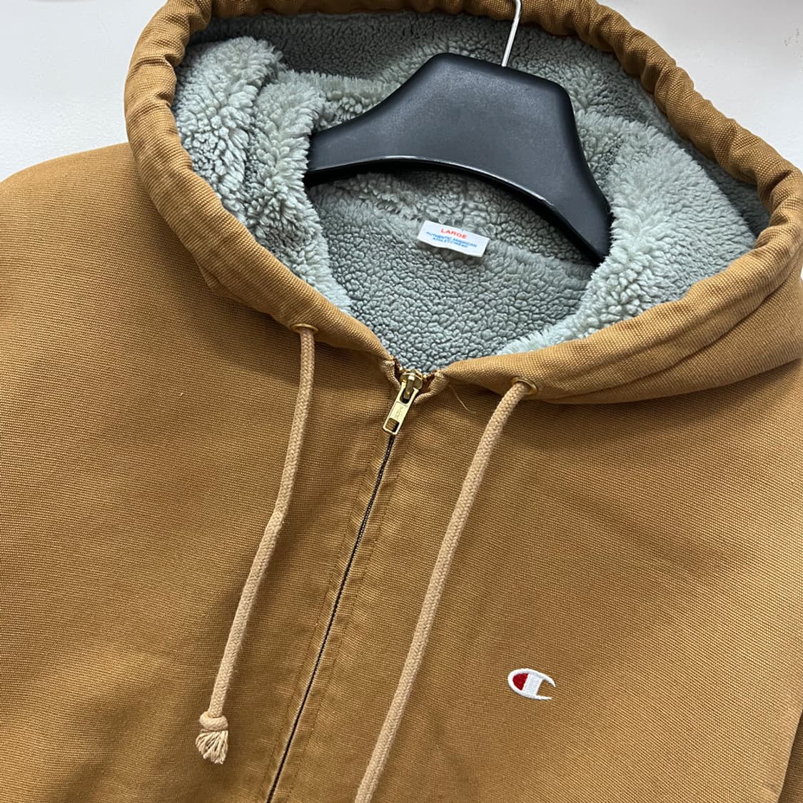 챔피온 후리스 안감 카멜 액티브 후드 집업 자켓 L 상품이미지3