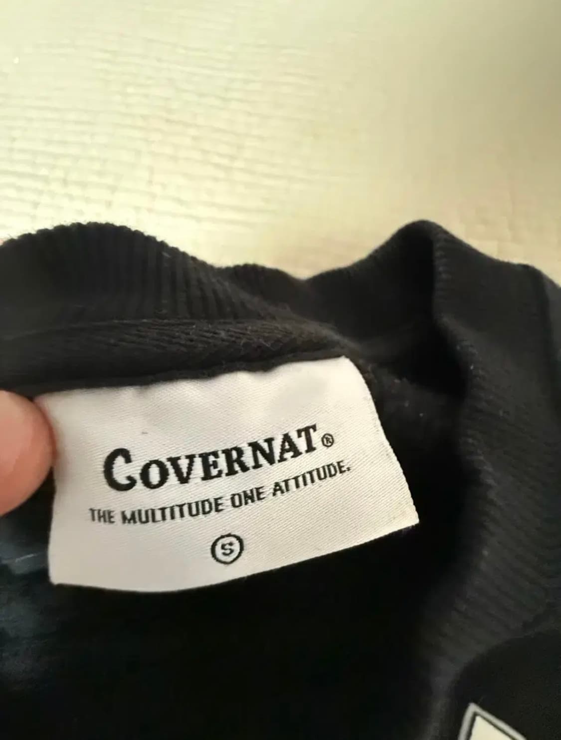 커버낫 맨투맨 아치로고 블랙S 상품이미지3