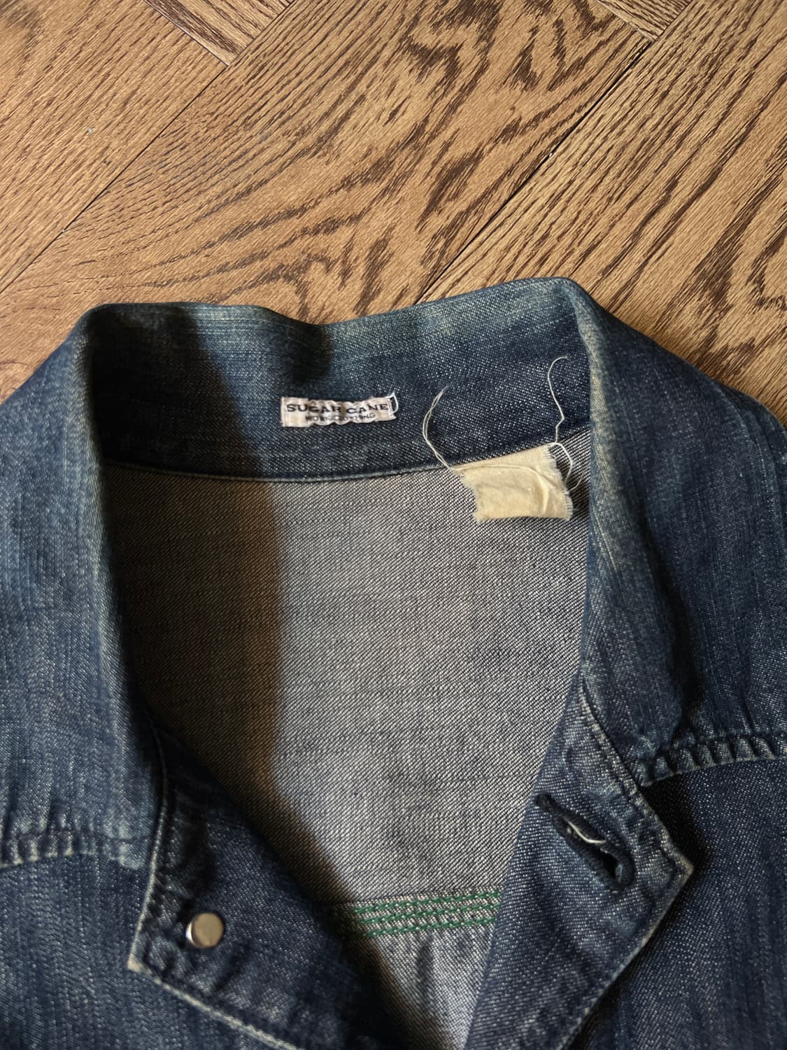 [L]Sugar Cane 슈가케인 사시코 커스텀 데님 초어 자켓 상품이미지2
