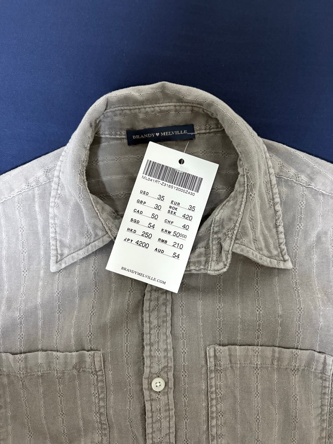 브랜디멜빌 그레이 셔츠 상품이미지4