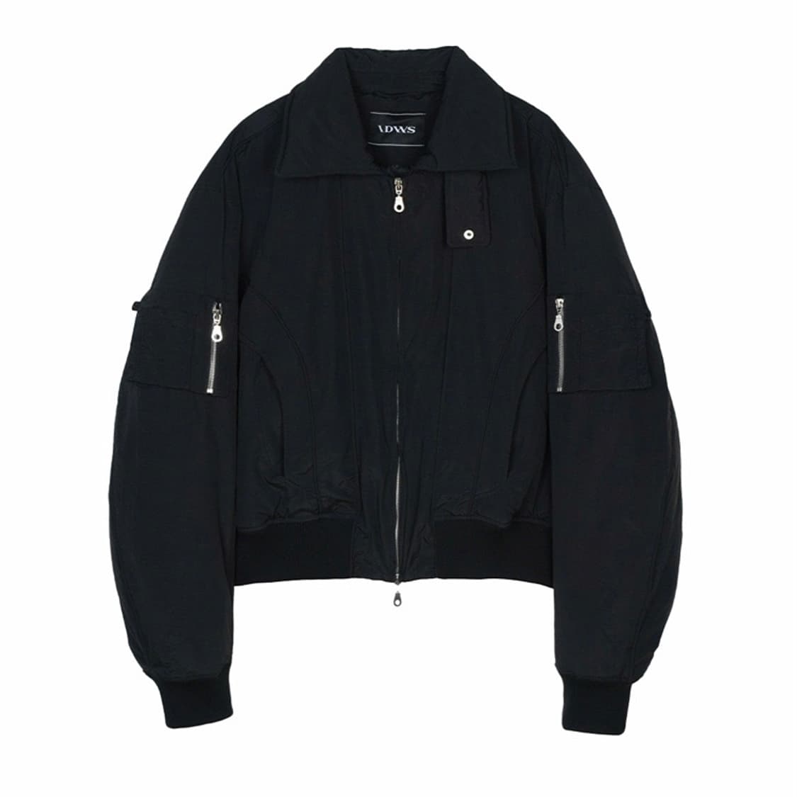 아이돈워너셀 Solid High Neck Ma-1 Black 자켓 상품이미지1