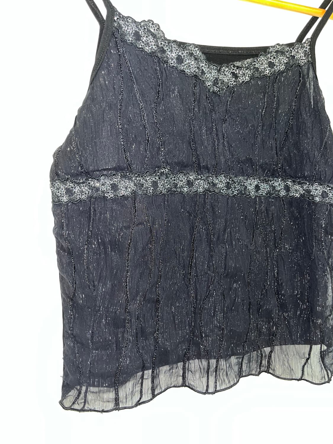 블랙 글리터 레이스 슬리브리스  상품이미지3