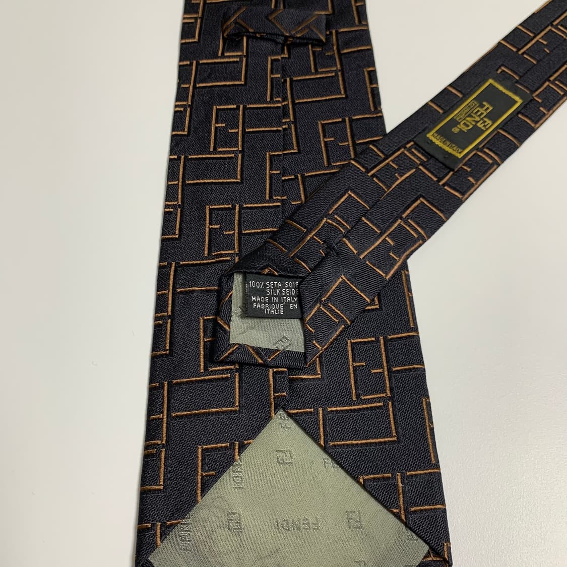 펜디(FENDI) FF모노그램 블랙 명품넥타이 이태리 100실크 A+ 상품이미지6
