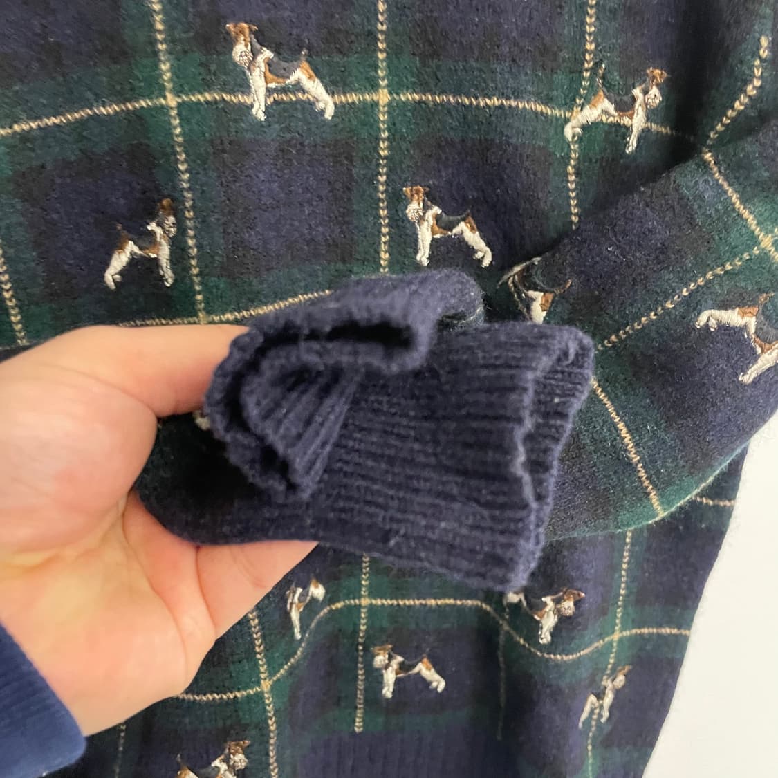 90s 폴로 랄프로렌 헌팅독 플레이드 니트 상품이미지6