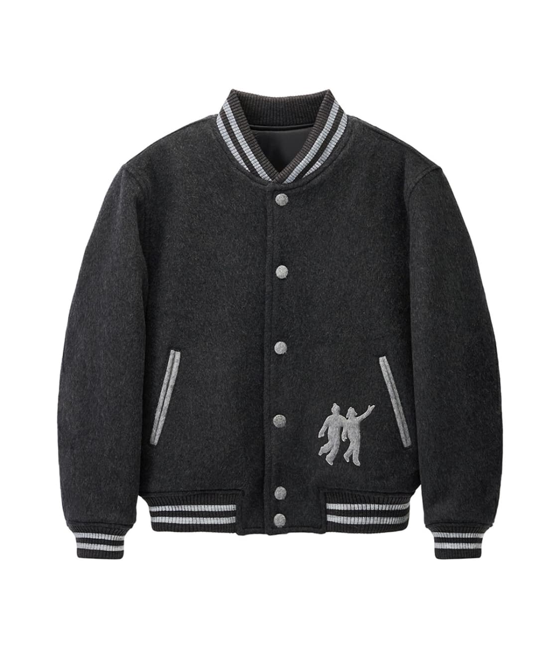 stu 엠브로더리 패디드봄버 차콜 m 새상품 상품이미지2