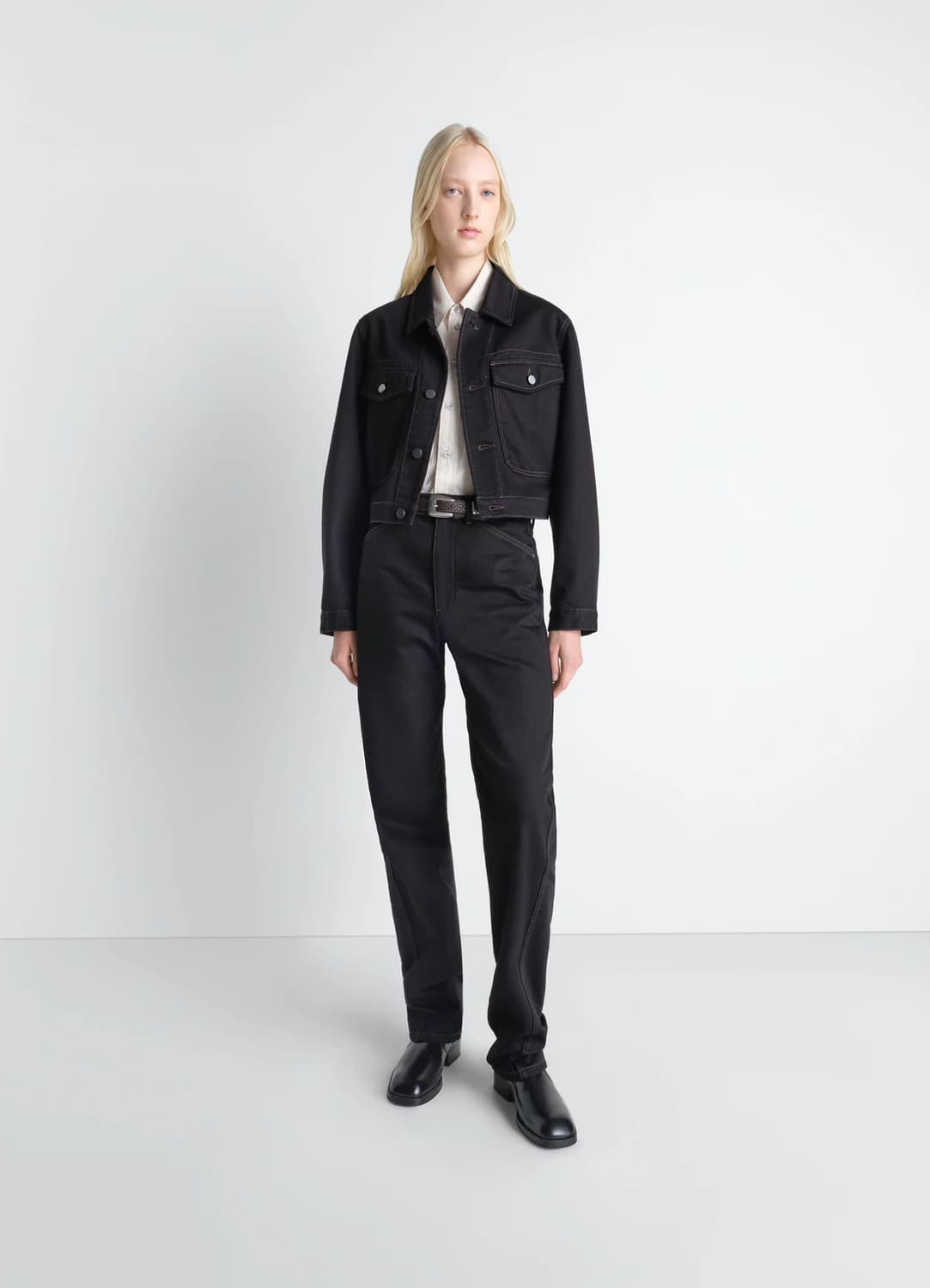 [36,38]르메르 26ss 크롭 데님 블루종/블랙 상품이미지2